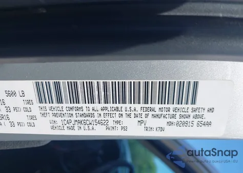 2012 Jeep Liberty Sport from USA, damaged, VIN 1C4PJMAK6CW154622